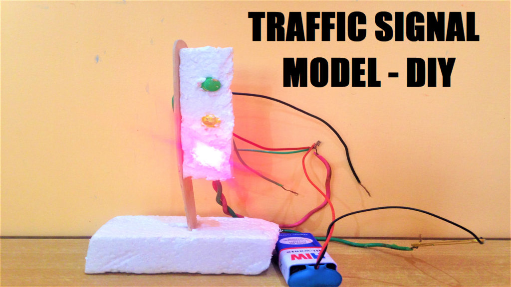 Traffic Signal Working Model using Thermocol