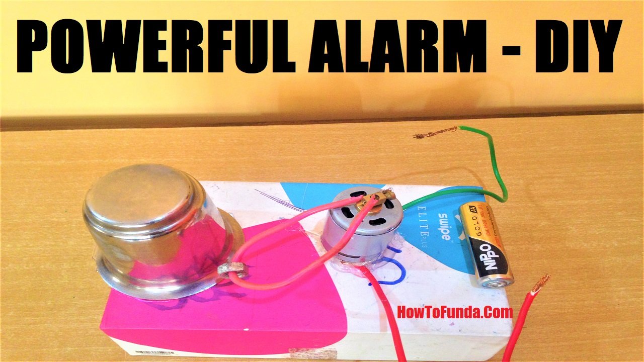 powerful alarm using a dc motor
