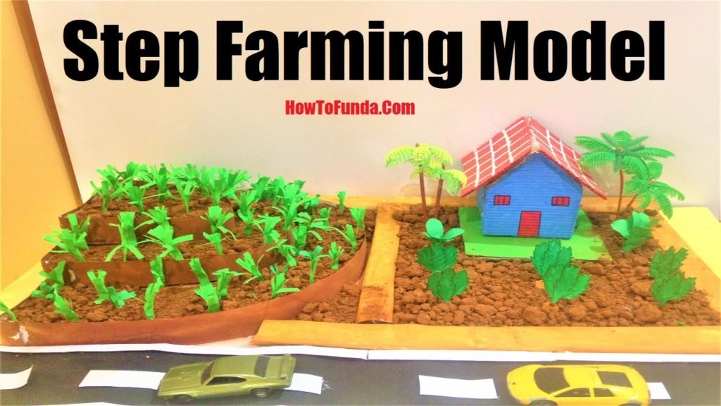 Make a model of terrace sale farming with clay