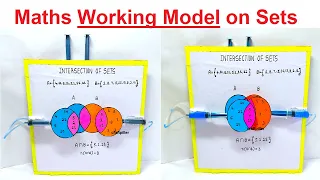 maths working model tlm on sets making - diy - tlm model
