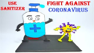 use sanitizer to fight against coronavirus science project