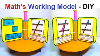 Math's working model on parallel lines and their angles diy