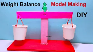 weight balance making using cardboard - weighing balance