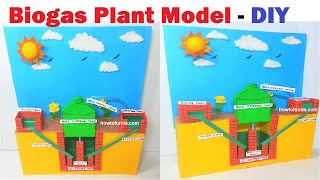 biogas plant model making science project using cardboard