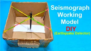 how to make Seismograph Working Model Making To Measure Earthquakes with your own