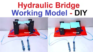 hydraulic bridge working model - science project exhibition - diy