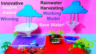 rain water harvesting working model - innovative - inspire award winning model science