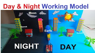 day and night working model for science exhibition project - diy at home easily