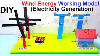 wind turbine - wind mill - wind energy plant working model - science project