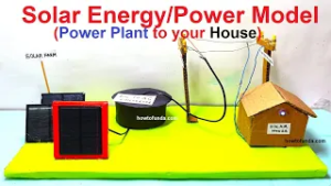 how solar energy / power generation and transfers to your home - working model