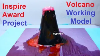 volcano working model science project for exhibition - diy - simple and easy