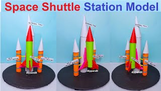 space shuttle station model for school science project - diy
