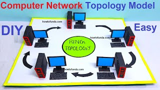 computer network topology model - ring topology model - computer project model - diy