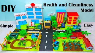 health and cleanliness model for science project exhibition - diy - simple and easy