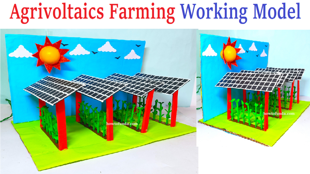 agrivoltaics farming system working model - integrated agriculture model making - diy | howtofunda 