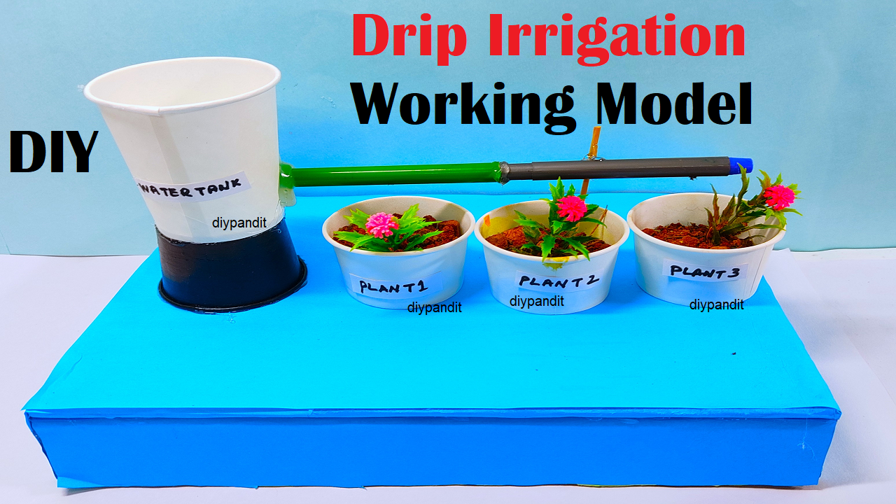 Drip Irrigation Working Model Science Project For Exhibition Diy