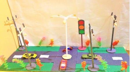 Street Lights and Traffic Lights Model for School Project
