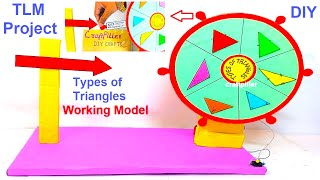 types of triangles working model - TLM project - DIY