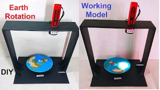 earth rotation working model - diy - inspire award science project