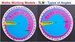 types of angles maths working model - tlm - diy