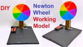 how to make newton color wheel working model