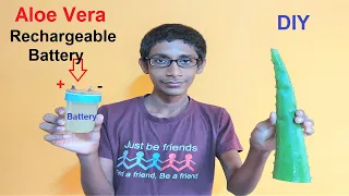 how to make Aloe Vera rechargeable battery