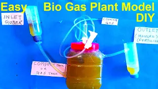 biogas plant working model | inspire award science project