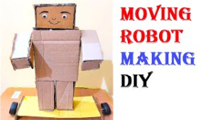how to make walking robot making at home using cardboard and dc motor