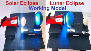 solar eclipse - lunar eclipse working model(earth rotation)