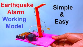 earthquake alarm working model for science exhibition or fair - simple and easy - diy