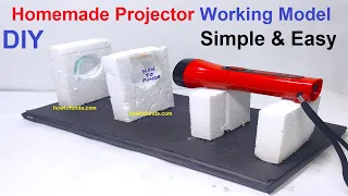 projector working model for science physics project | convex lens | diy