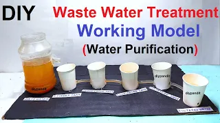 waste water treatment plant working model - water purification - diy - science project