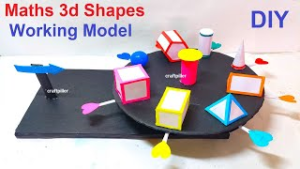 maths 3d shapes working model - tlm - geometry project with faces - edges and vertex