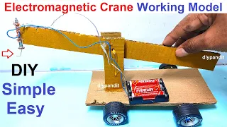 Electromagnetic crane working model for science project exhibition