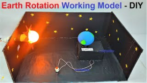 how to make earth rotation working model | inspire award science ...