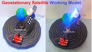 Geostationary satellite working model science project for exhibition - diy | howtofunda