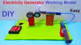 electricity generator working model - science project - physics project