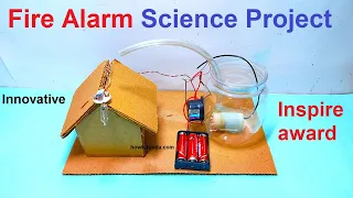 fire alarm working model science project - diy - simple and easy - tube light starter | howtofunda