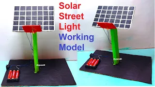 solar street light working model science project for exhibition