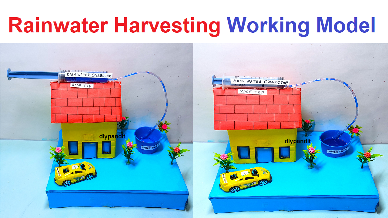 rainwater harvesting working model - simple and easy - diy | DIY pandit