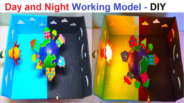 how to make day and night working model for science project exhibition ...