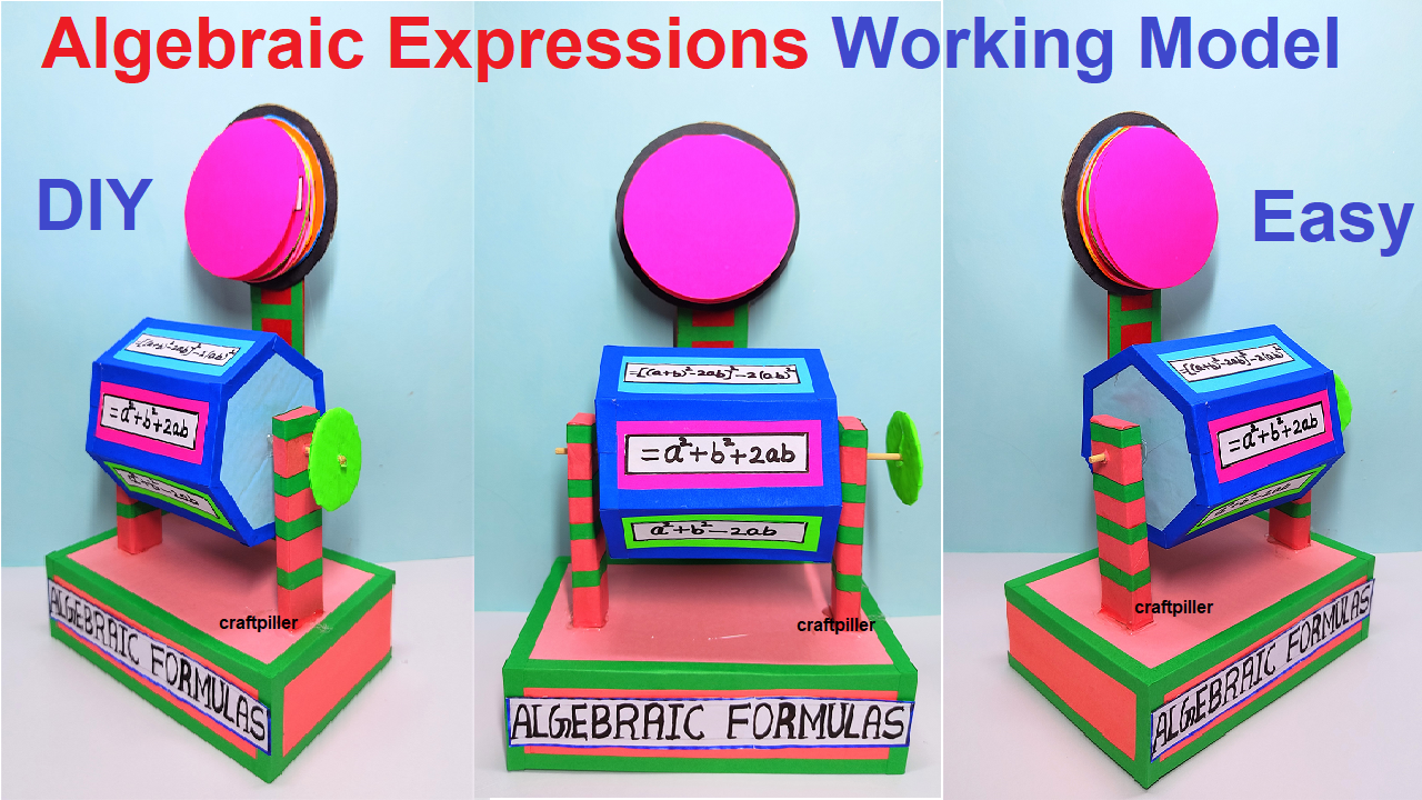 how to make algebraic expressions working model project - maths tlm - maths project - diy - simple and easy steps