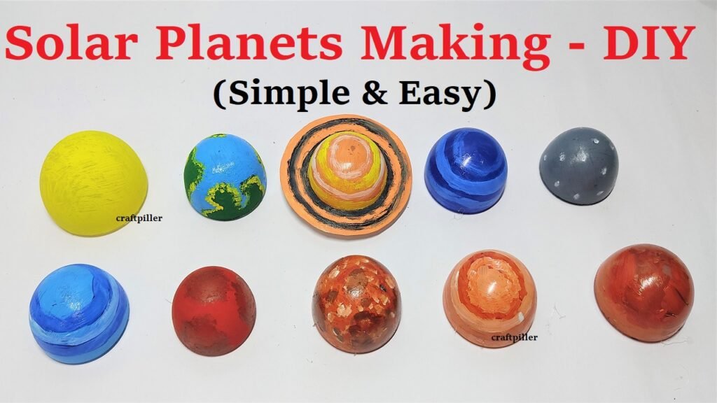 how to make the solar planets using light bulbs in easy and simple ...