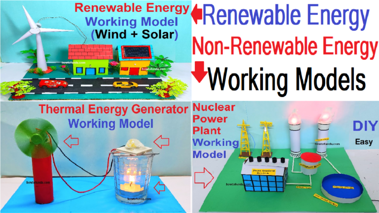 renewable and non-renewable energy working models - Science Projects ...