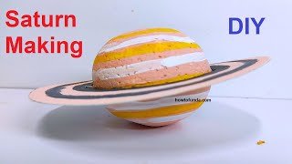 how to make Saturn planet model - Science Projects | Maths TLM ...