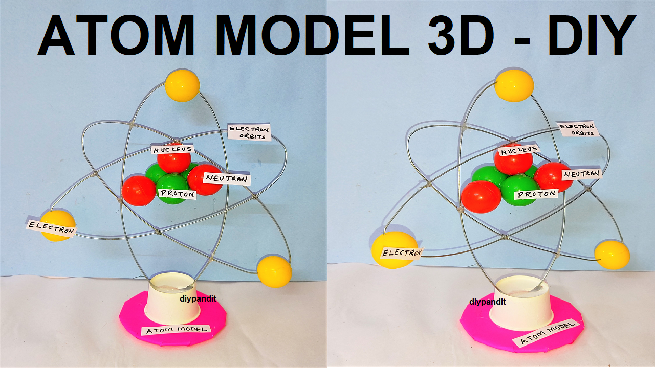 How To Make Atomic Structure Model Making DIY For Science Project 