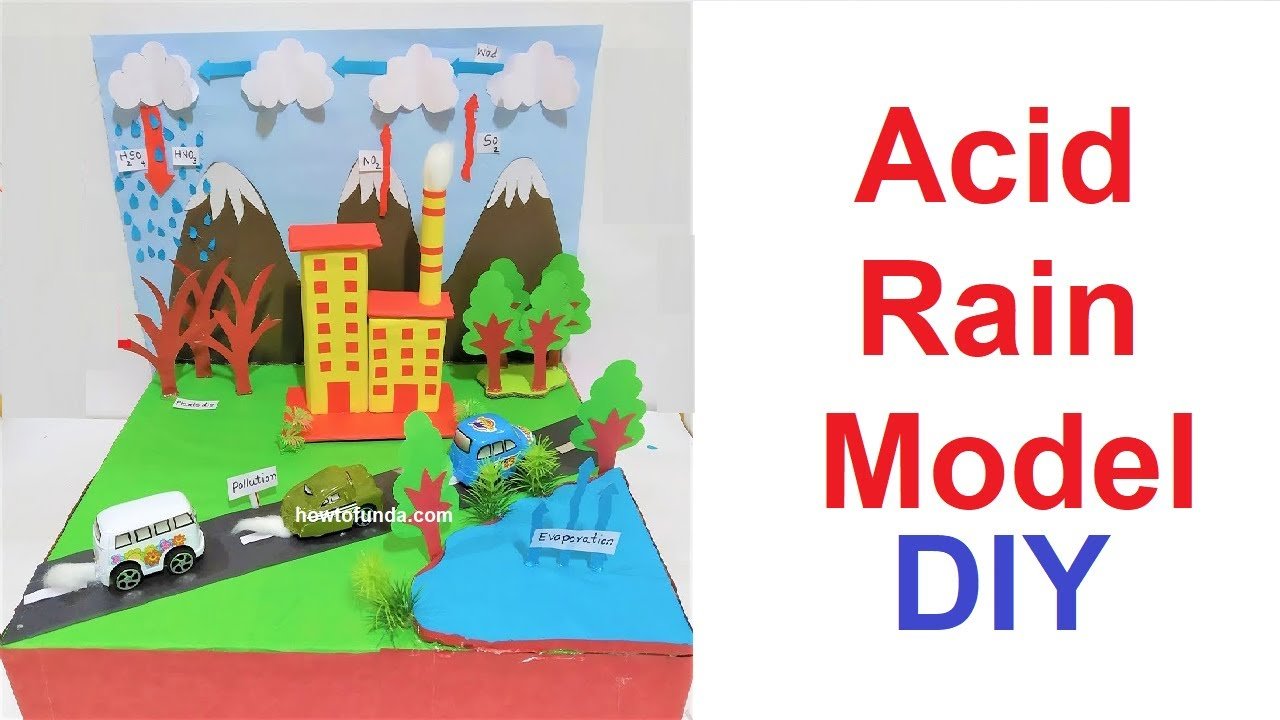 acid-rain-model-making-using-cardboard-and-color-paper