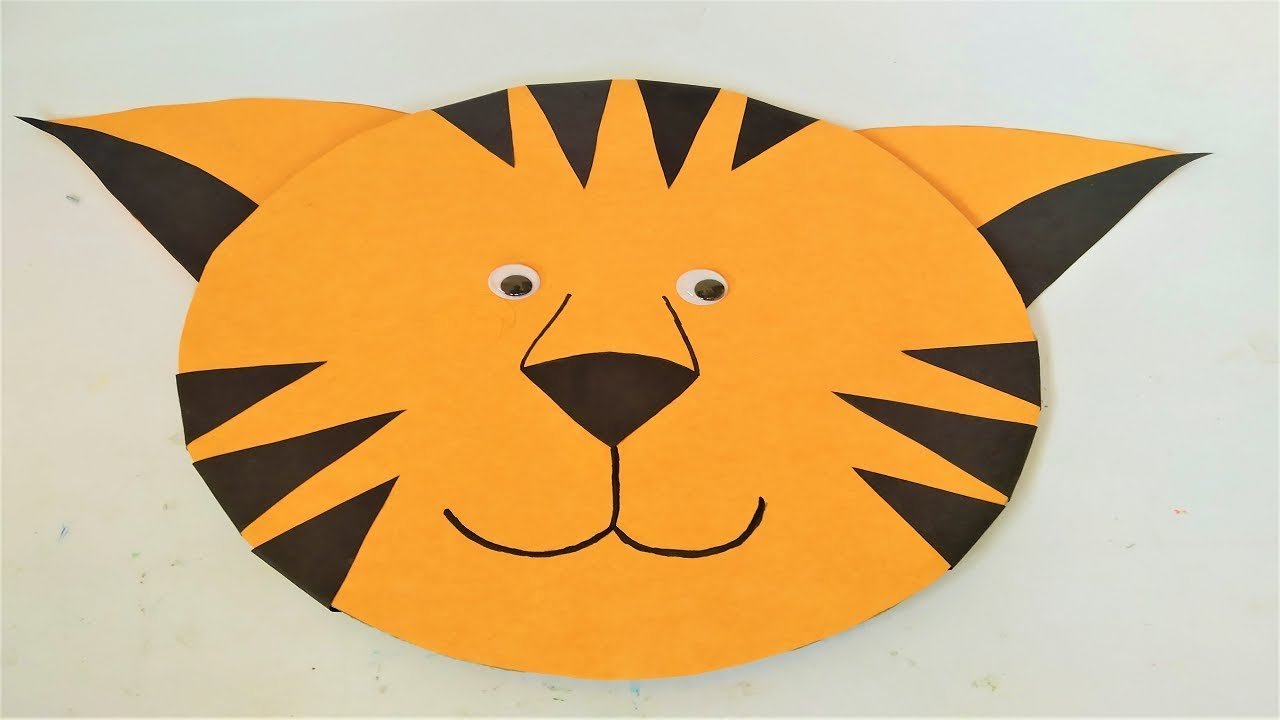 tiger-face-making-using-color-paper