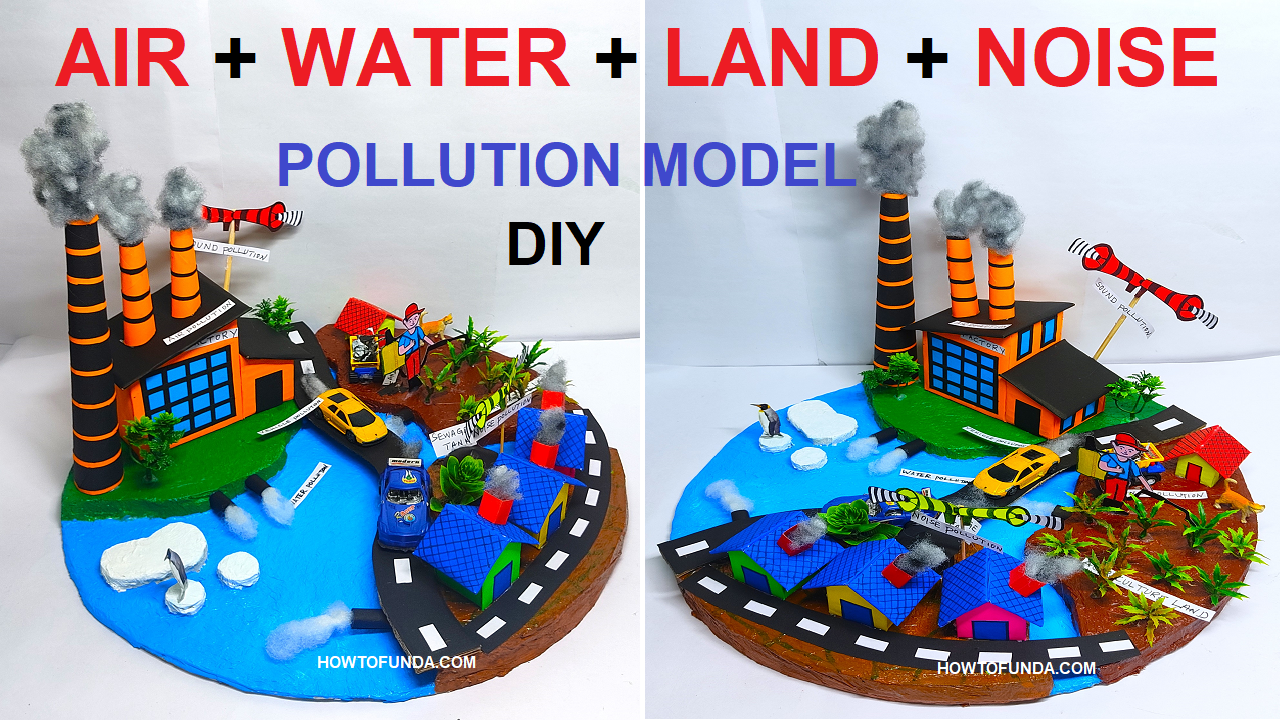 AIR-WATER-LAND-NOISE-POLLUTION-MODE-TYPES-MODEL-MAKING-DIY-HOWTOFUNDA