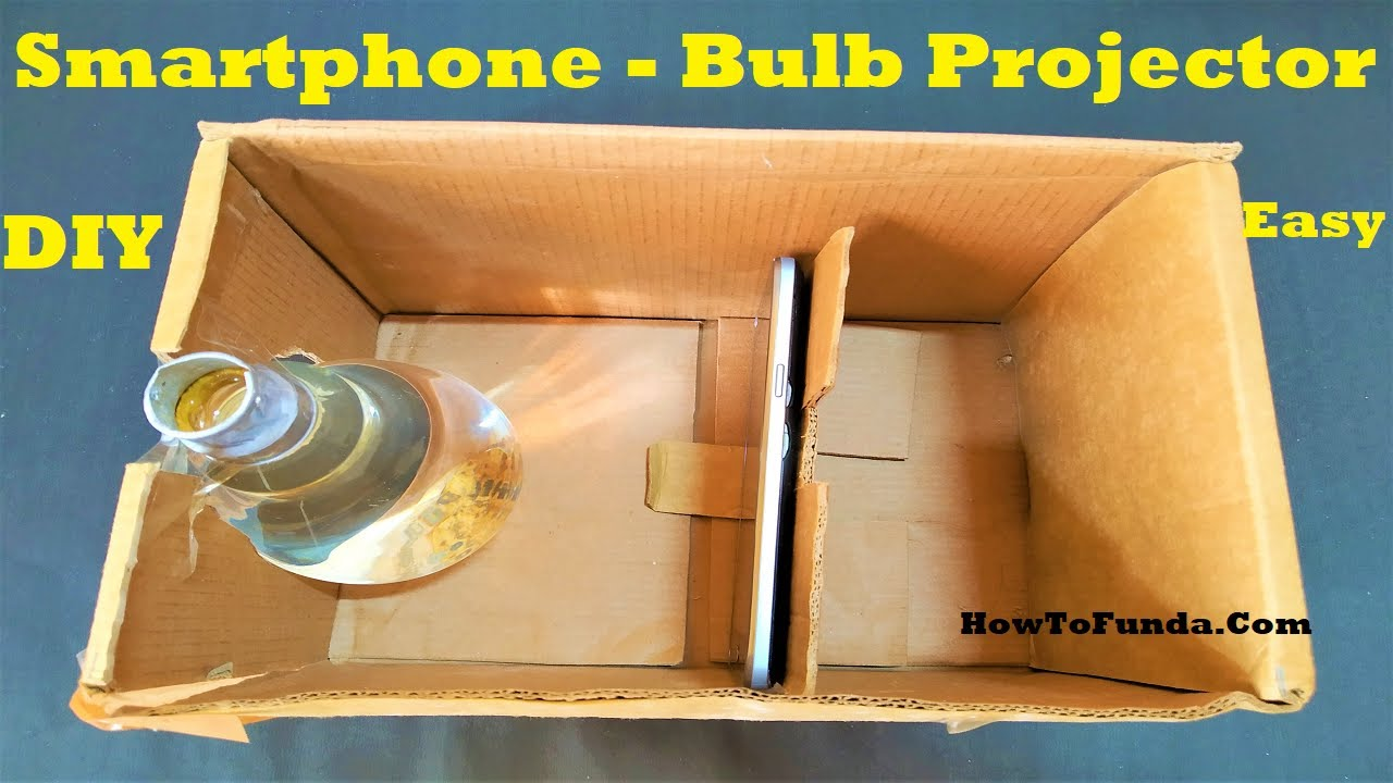 smartphone bulb projector working model for science exhibition - diy - simple and easy steps